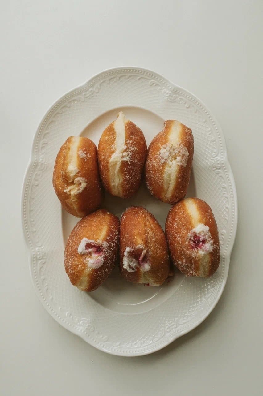 Пончики с малиной